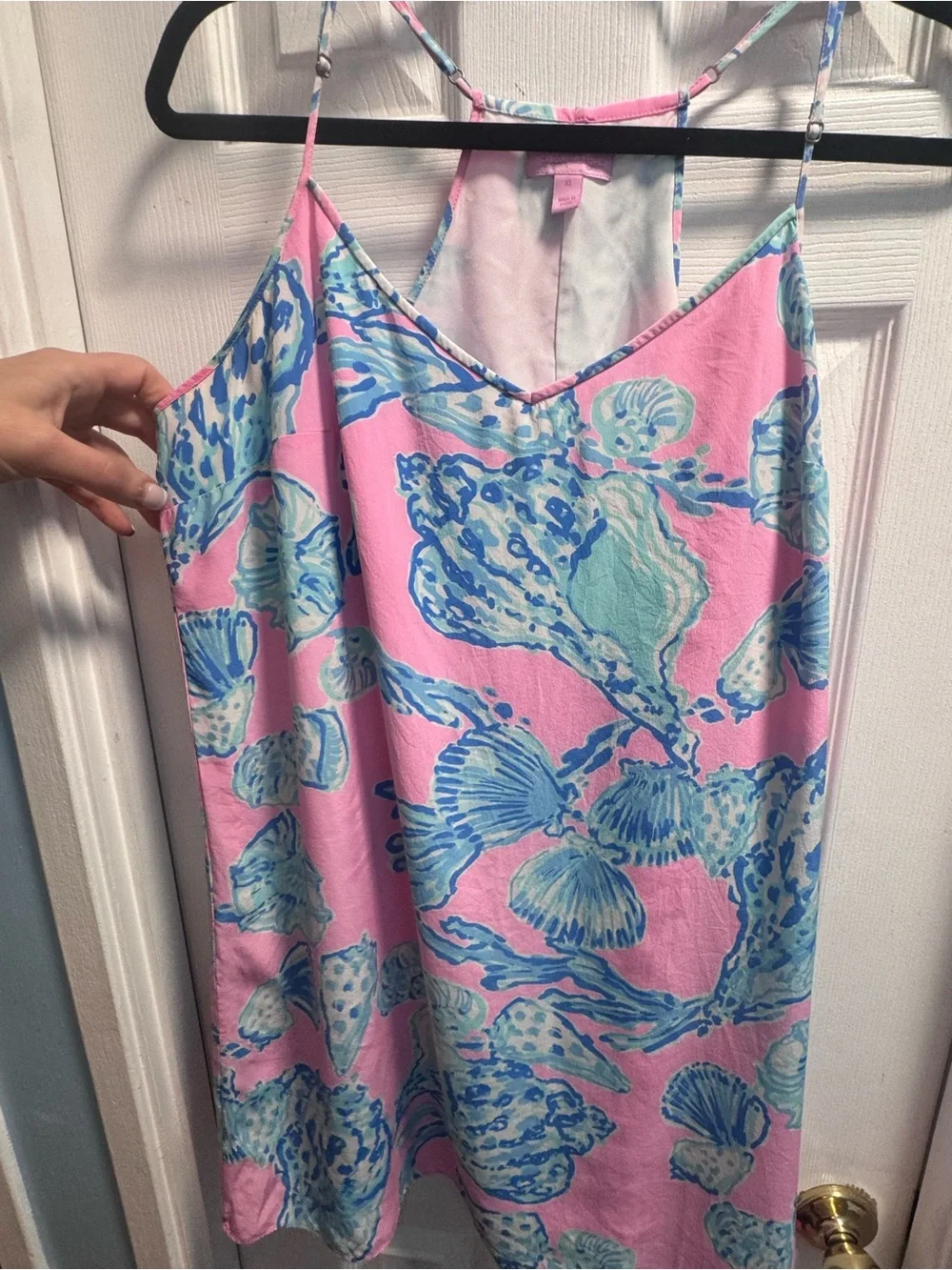Lilly Pulitzer Pink Blue Seashell Print Sundress - Picture 4 of 4